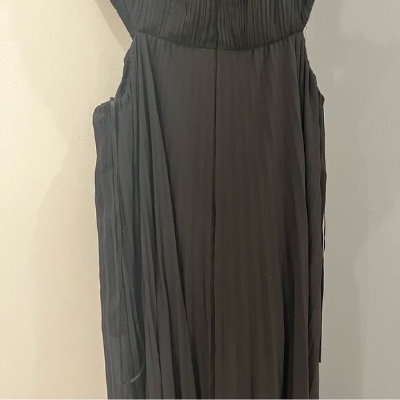 AMUR Maxi Dress Gown Black Janet Halter Pleated Sleeveless size 8 - Picture 10 of 12